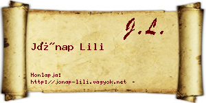 Jónap Lili névjegykártya